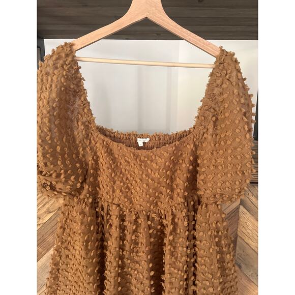 Noralee Luna Dress Women's Golden Popcorn Woven Fabric Size Medium - Picture 4 of 8